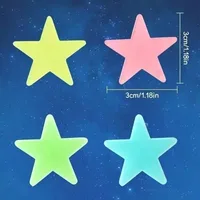 100 Piece Luminous Star Wall Sticker, Suitable for Bedroom, Ceiling, and Wall Decoration, Creating An Exclusive Starry Sky Wall 3
