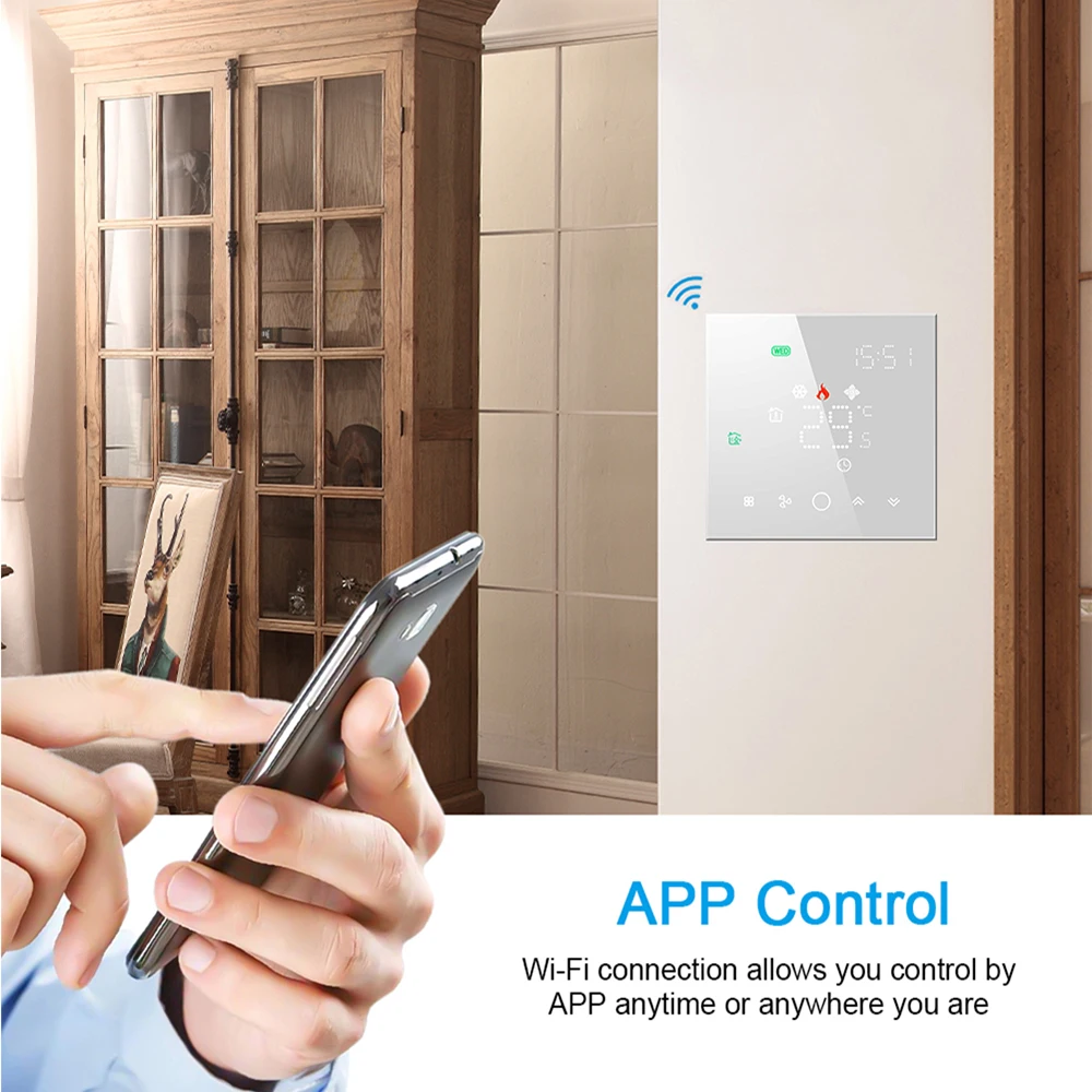 Qiumi Smart Wifi Thermostat Air Conditioning Temperature Controller Works with Alexa Google Home