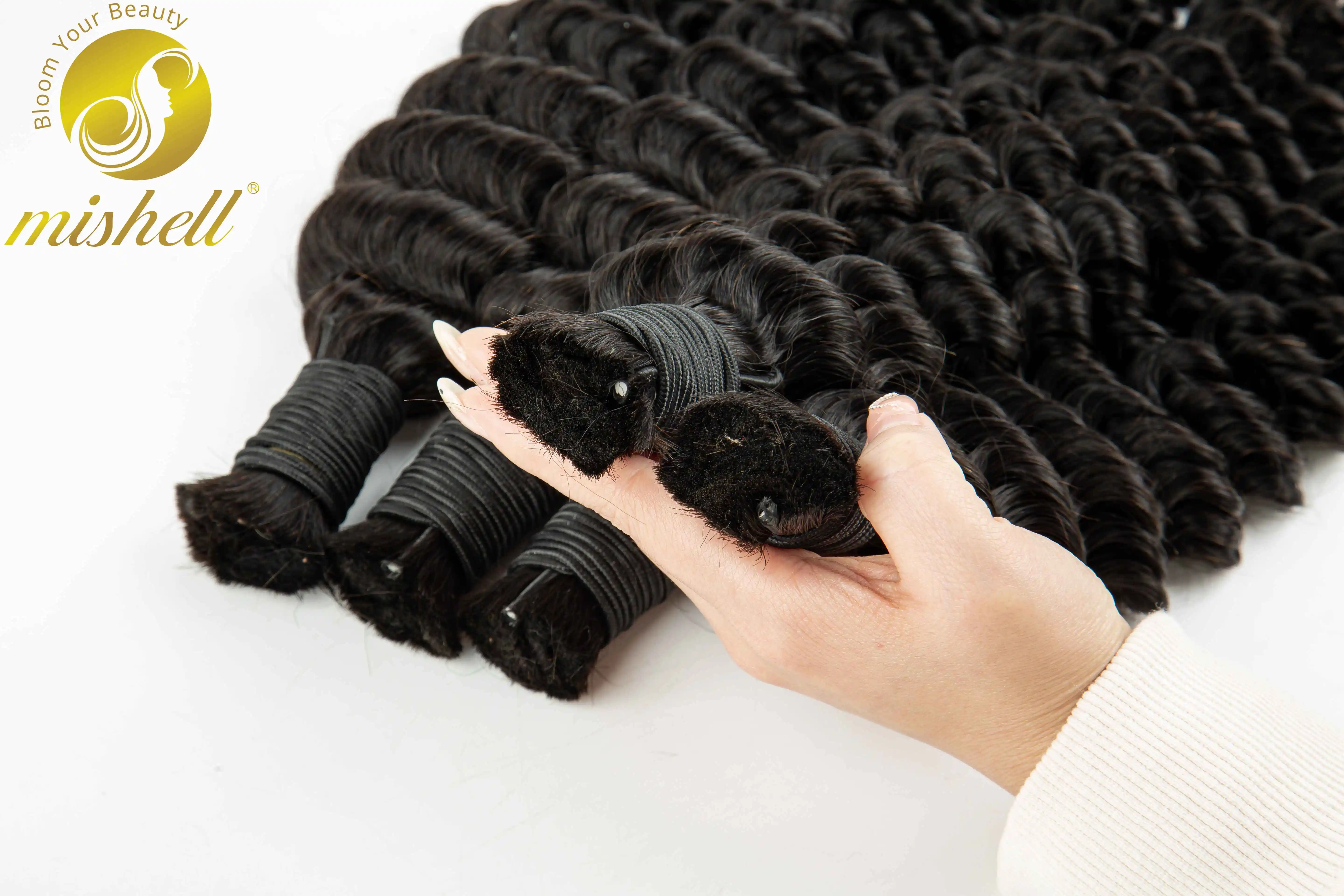 Human Braiding Hair 1 Bundle 50g 26 28 Inch Deep Wave Human Hair Bulk for Braids Hair No Weft 10A Virgin Curly Hair Extensions