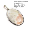 Genuine Moonstone Sodalite Blue Topaz Moss Agate Jasper Citrine Necklace Pendant 1