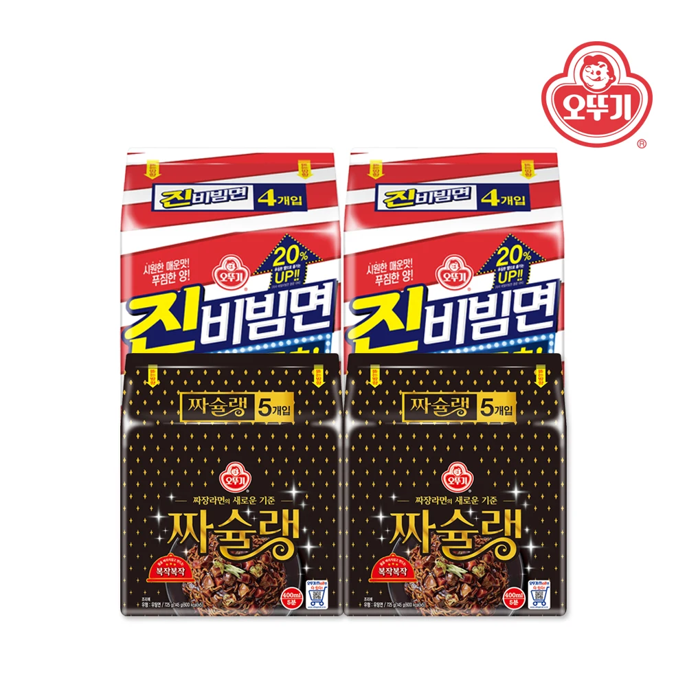 오뚜기 진비빔면 8봉+짜슐랭 10봉