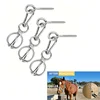 1pcs Safety Horse Hitching Ring Stainless Steel Horse Tie Ring  With Easy Clip And Fixed Plate, Durable Equestrian Equipment