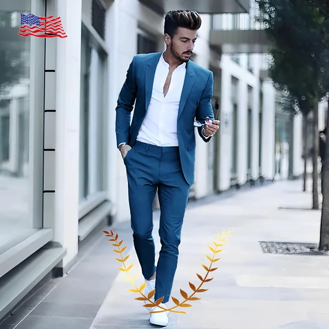 2023 Casual Fashion Men's Suit for Wedding Luxurious Business Party Tuxedos  Slim Fit Peak Lapel Pink Suits Male(Jacket+Pants) - AliExpress