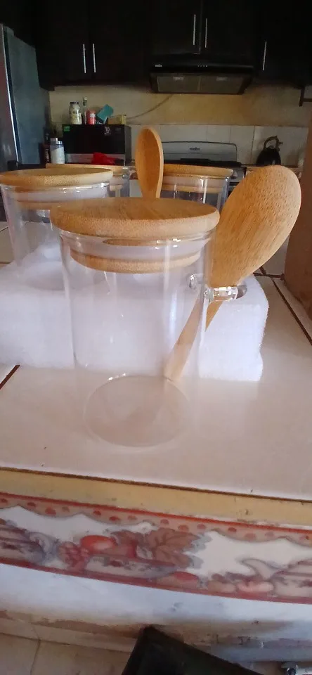 Bocal hermétique Anti-fuite & fraîcheur | Verre premium avec cuillère intégrée