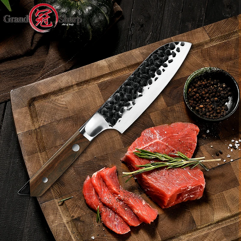 Coltello da cucina damasco giapponese damasco Chef Santoku coltelli da  cucina miglior regalo utensili da cucina marca Grandsharp alta qualità -  AliExpress