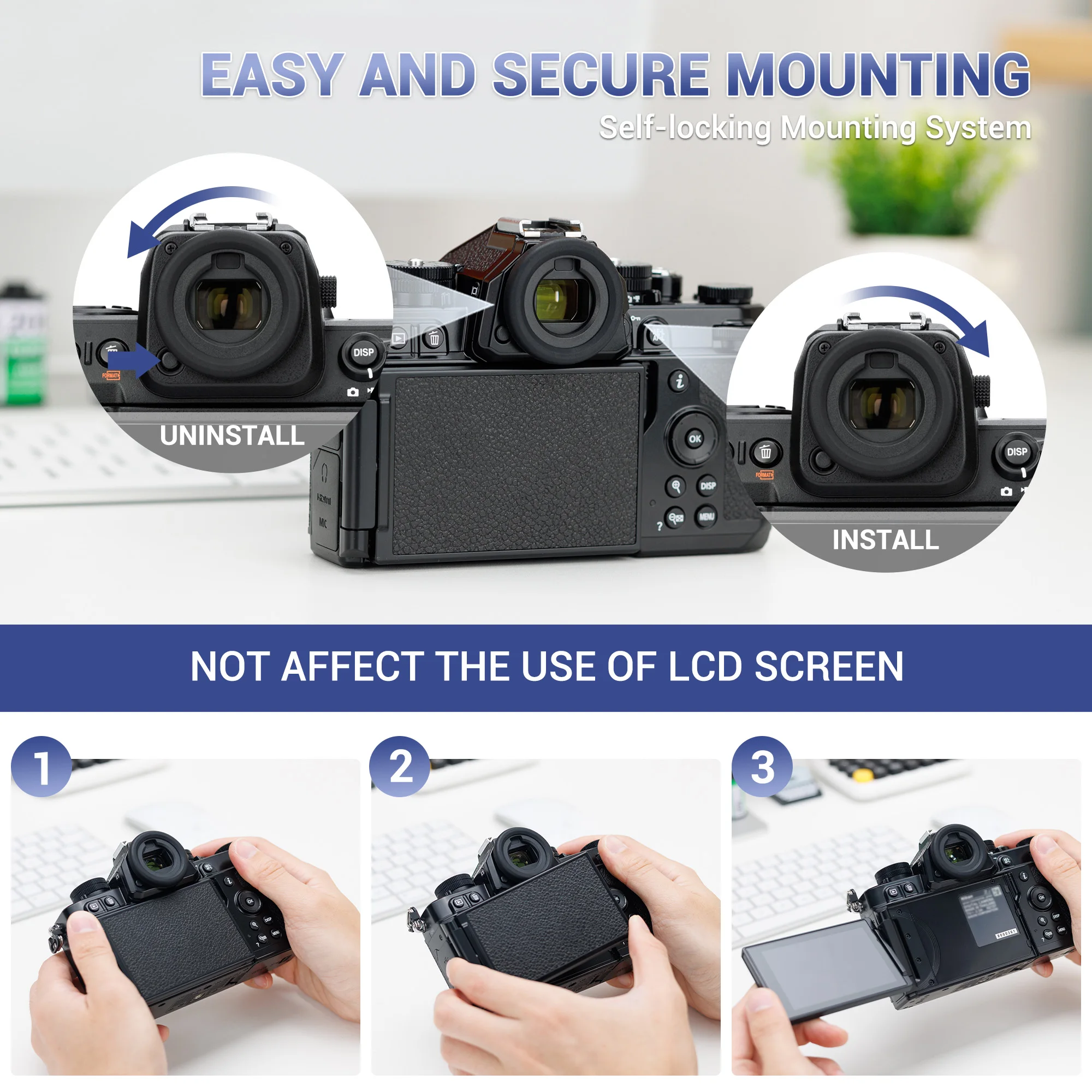 XvuaTeIw DK-33 DK33 Viewfinder Rubber Eyepiece Suitable For Nikon Z8 Z9 ZF Eyecup View Finder Eye Cup Z-8 Z-9 Z-F - View #5