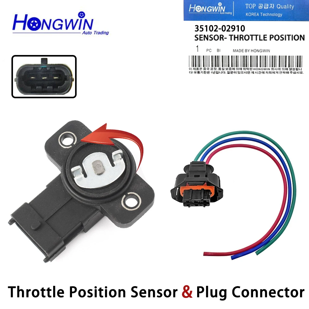 Throttle Position Sensor TPS Plug 35102-02910 for Hyundai i10 06 Kia Morning Picanto 04-07 throttle position sensor