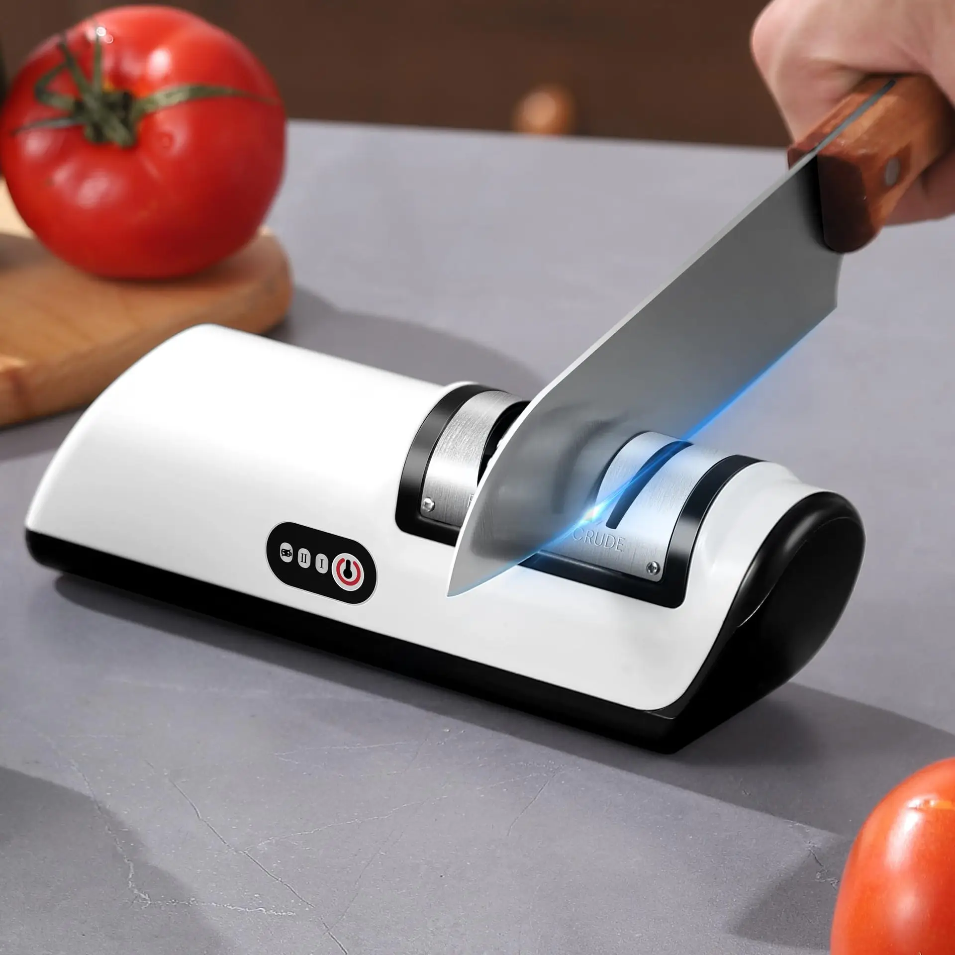 

Professional Electric Knife Sharpener, Multifunctional Automatic Cut Sharpeners, USB Charge for Kitchen Knives, Sharpening Tool