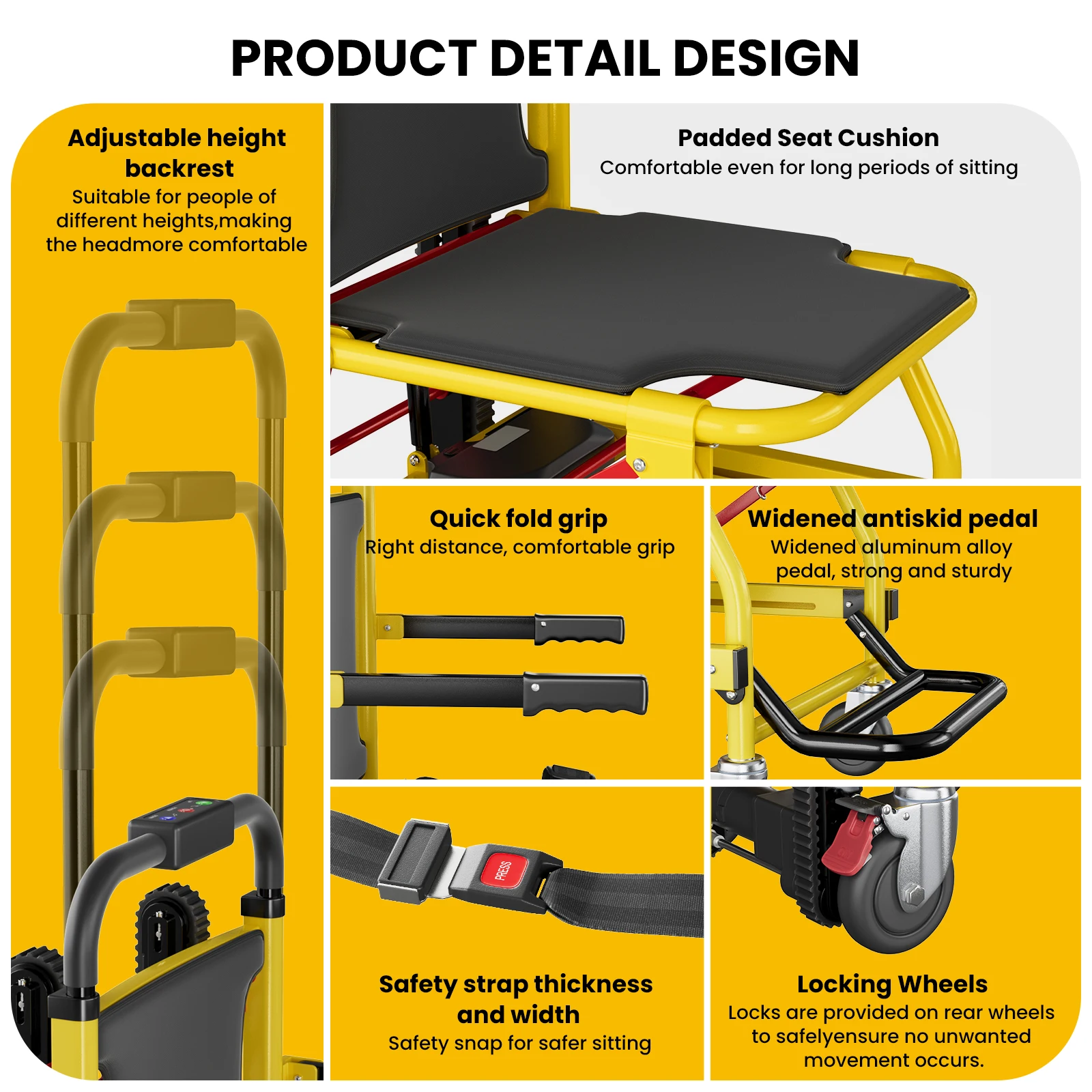 Foldable Electric Stair Climbing Chair 3