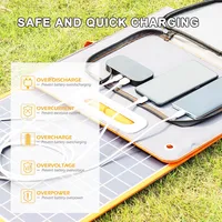 Panneau solaire pliable Flashfish TSP 18V/100W, chargeur solaire portable avec sortie DC/USB 6