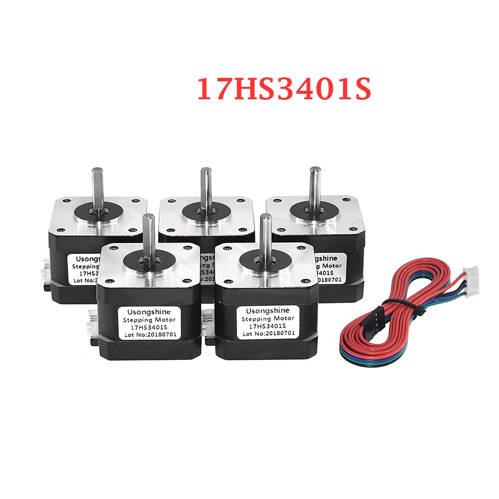 5/1 Stück 17HS3401 4-Leiter Nema 17 Schrittmotor 42 Motor 42BYGH 1,3A (17HS3401S) Motor CNC Laser 3D-Drucker Motor CNC – Detail 2
