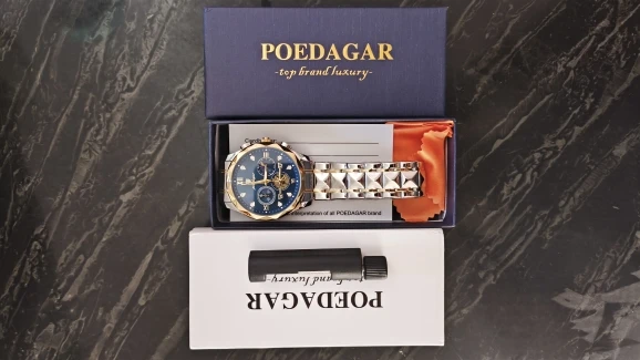 POEDAGAR Luxury Men's Quartz Watch photo review