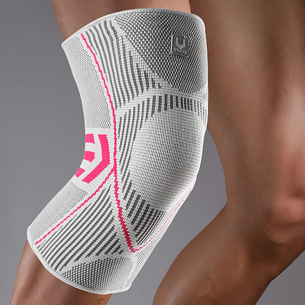 Tanie Profesjonalne wsparcie kolana kompresyjny stabilizator kolana antypoślizgowe silikonowe ochraniacze kolan