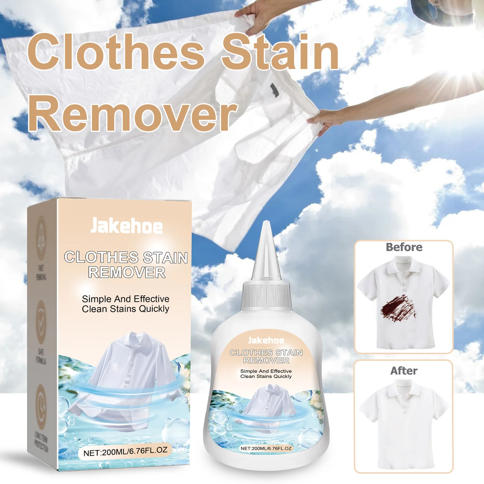 Clothing Stain Remover Oil Dust Cleaner Laundry Detergent