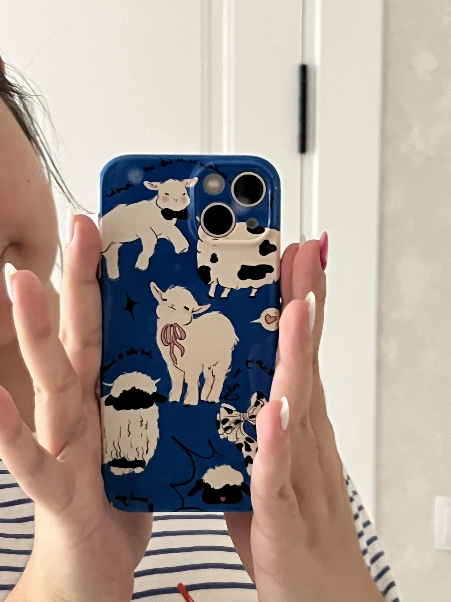 Little Lamb iPhone Case, customer photo