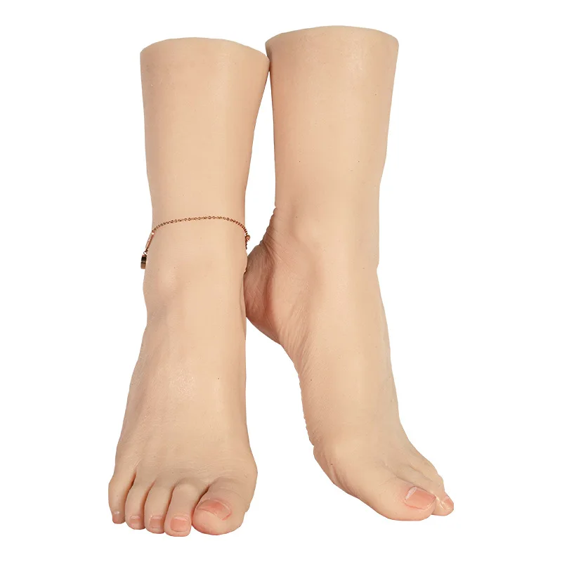 

Silicone Foot Model Female Nail Practice Mannequin Feet Fetish For Footjob Photograph Shoes Jewelry Display Lifelike Feet ZH3816