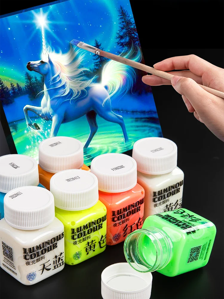 Best Acrylic Paint Nights Glow in The Dark Paint UV Black Light Paint
