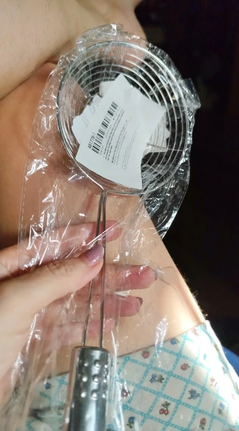 3 Size Set Stainless Steel Colander Household Noodle Dumpling Hot Pot Filter Screen Pearl Line Drain Large Fried Strainer photo review