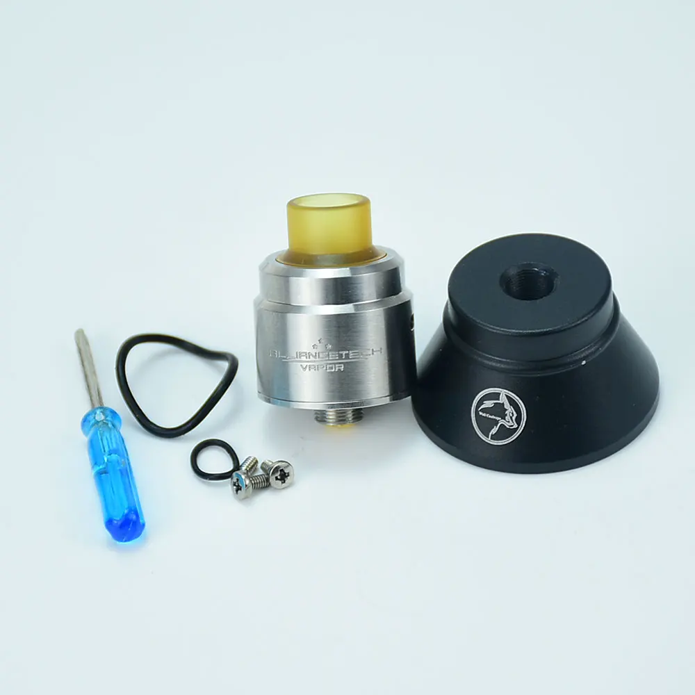 

AllianceTech The Flave 22 RDA Edition 22mm Atomizer 316 Stainless Steel Rebuildable Dripping Tank vs hellfire maverick rda