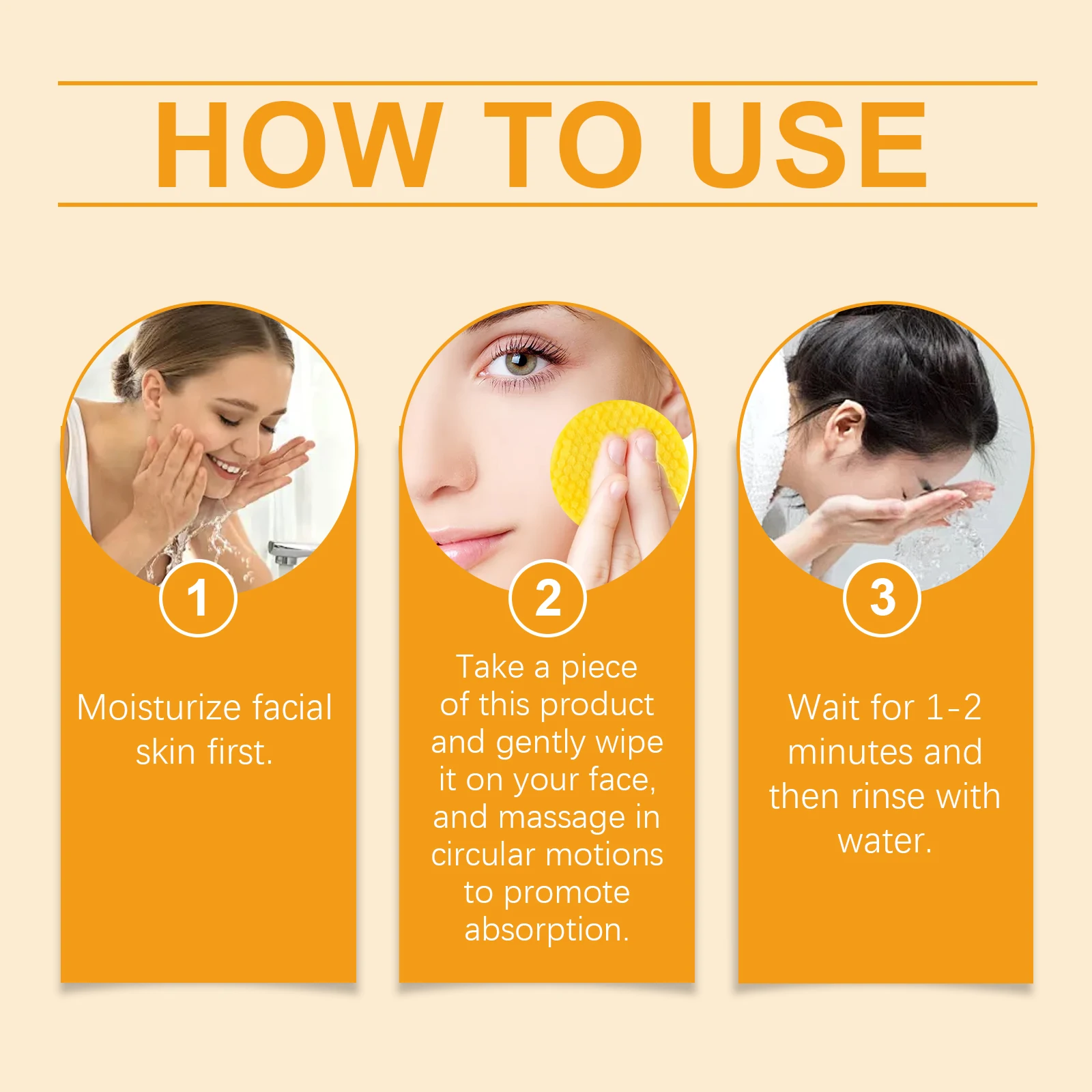 Turmeric Face Cleaning Pads Gentle Exfoliating & Pore Refining_voghion.com