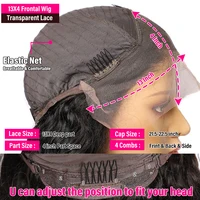 Perruques Lace Front 13x4 en cheveux humains, styles Kinky Curly, Jerry Curly et bouclés, avec dentelle transparente 6