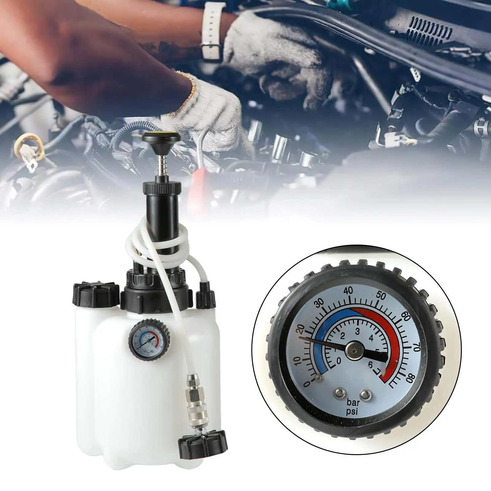 3L Manueller Bremsflüssigkeitswechsler für Autos, Großvolumiger Hydraulikflüssigkeitswechsler für Bremsenentlüftung – Detail 4