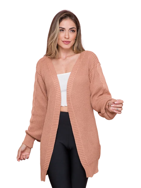 Cardigã de tricot modal moda feminina