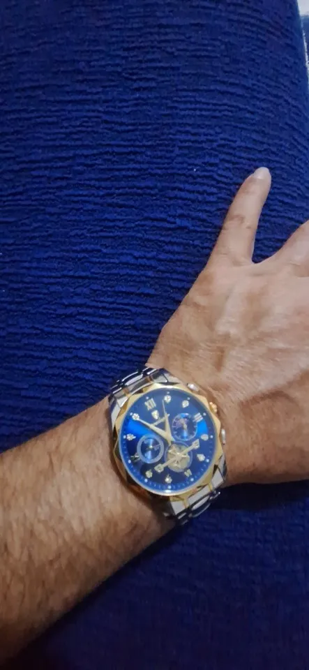 POEDAGAR Luxury Man Wristwatch Waterproof Luminous Chronograph photo review