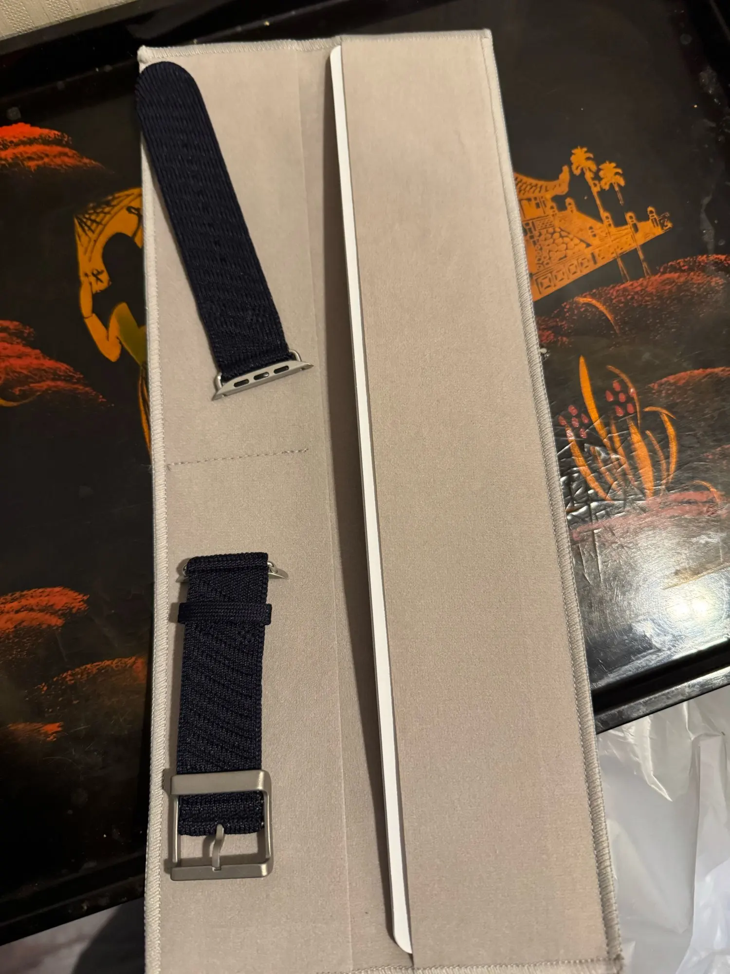 Apple Watch Single Tour Band 49mm bleu nuit en mer single tour nylon strap photo review