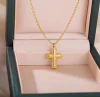 Fashion Creative Cross Wolf Necklace Stainless Steel For Women Choker Branches Tree of Life Design Pendant Necklace Men Jewelry - Image 2