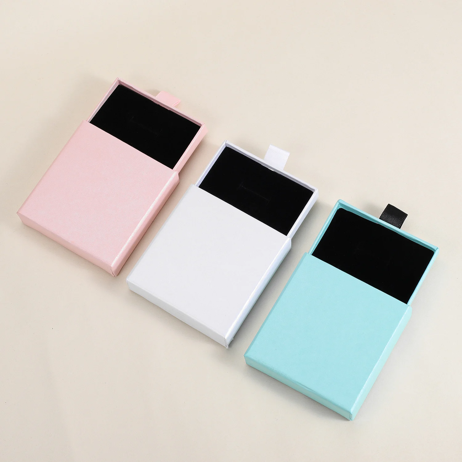 Rectangular Velvet Necklace Bracelet Gift Box