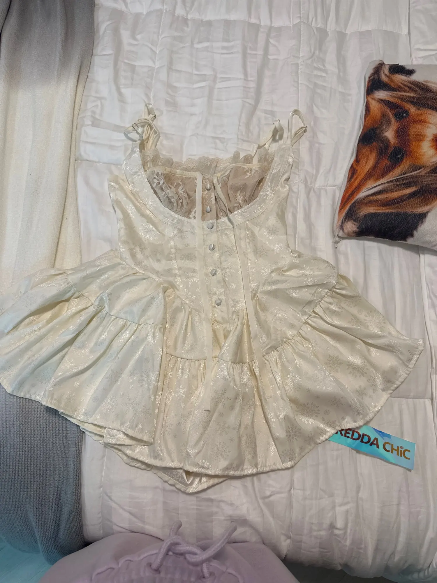 Vintage Satin Mini Dress, customer photo