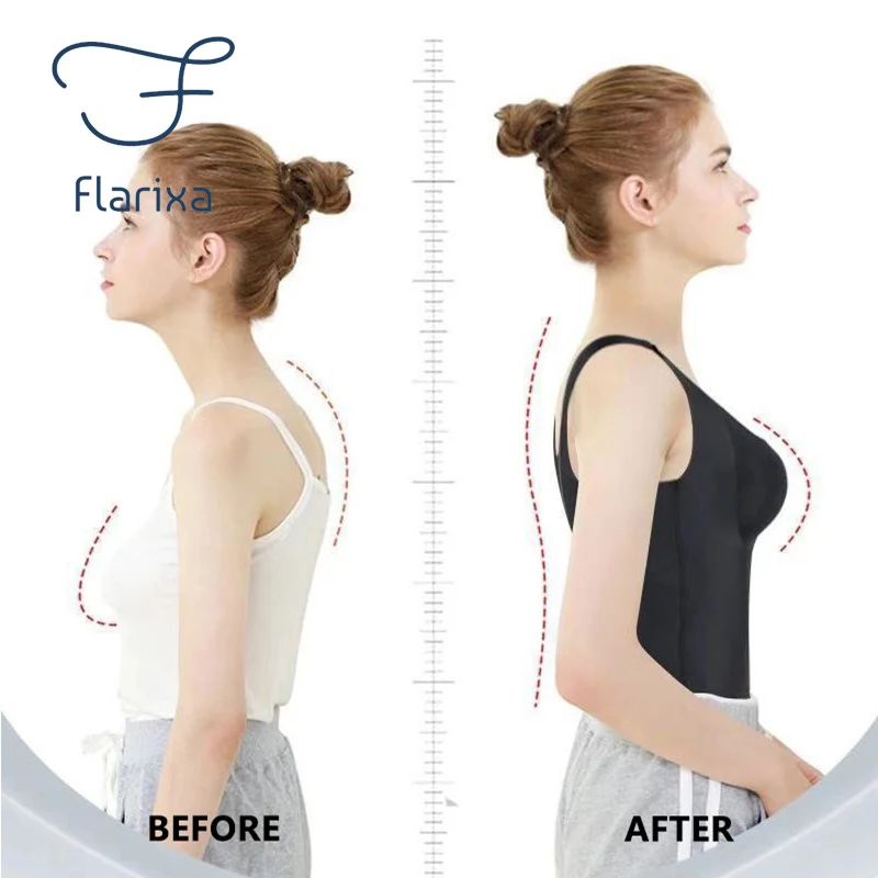 Flarixa 3 in 1 Waist Trainer Body Shaper Women Posture Corrector Push Up Bra Slimming Underwear