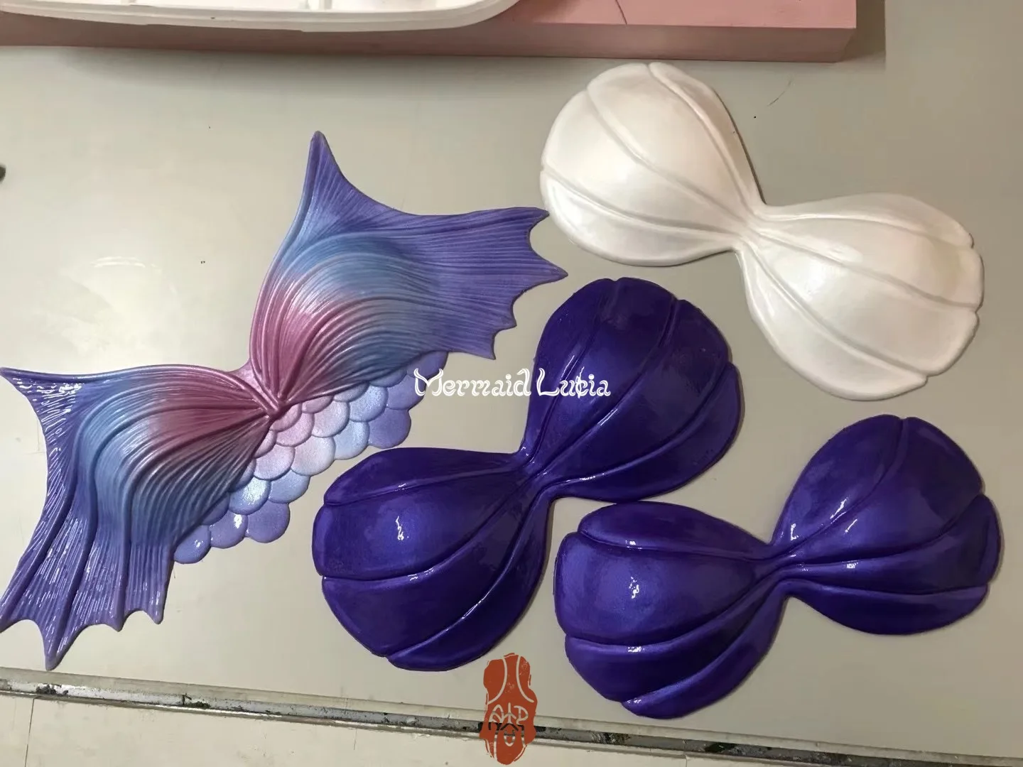 Mermaid Silicone Shell Bra Style 6 Little Mermaid Top Costume Swimwear  matching Mermaid Tails Monofin Fin Bras