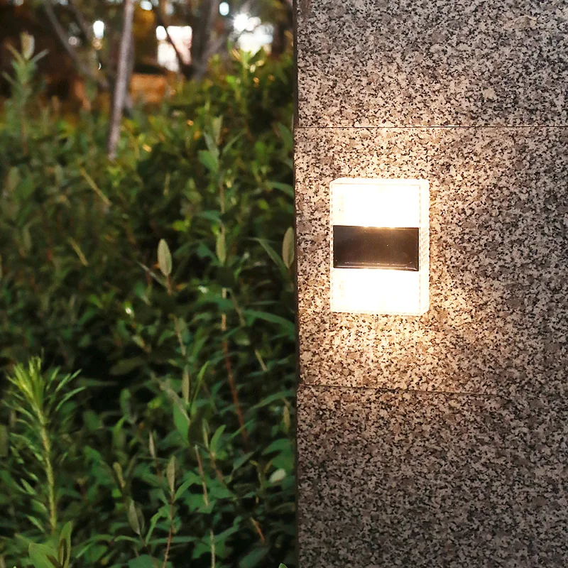 Solar LED Wall Lights with Up and Down 6 LED Lights Solar Outdoor Waterproof Lamp Solar Lights Outside Garden Yard Decorations solar motion lights