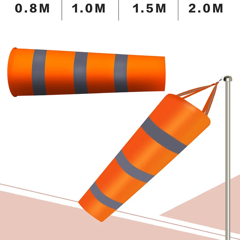 Wind Sock 80/100/150cm Windsock Weathervane Scratchproof Windproof fluorescent Reflective windsock weather bag wind vane wind direct