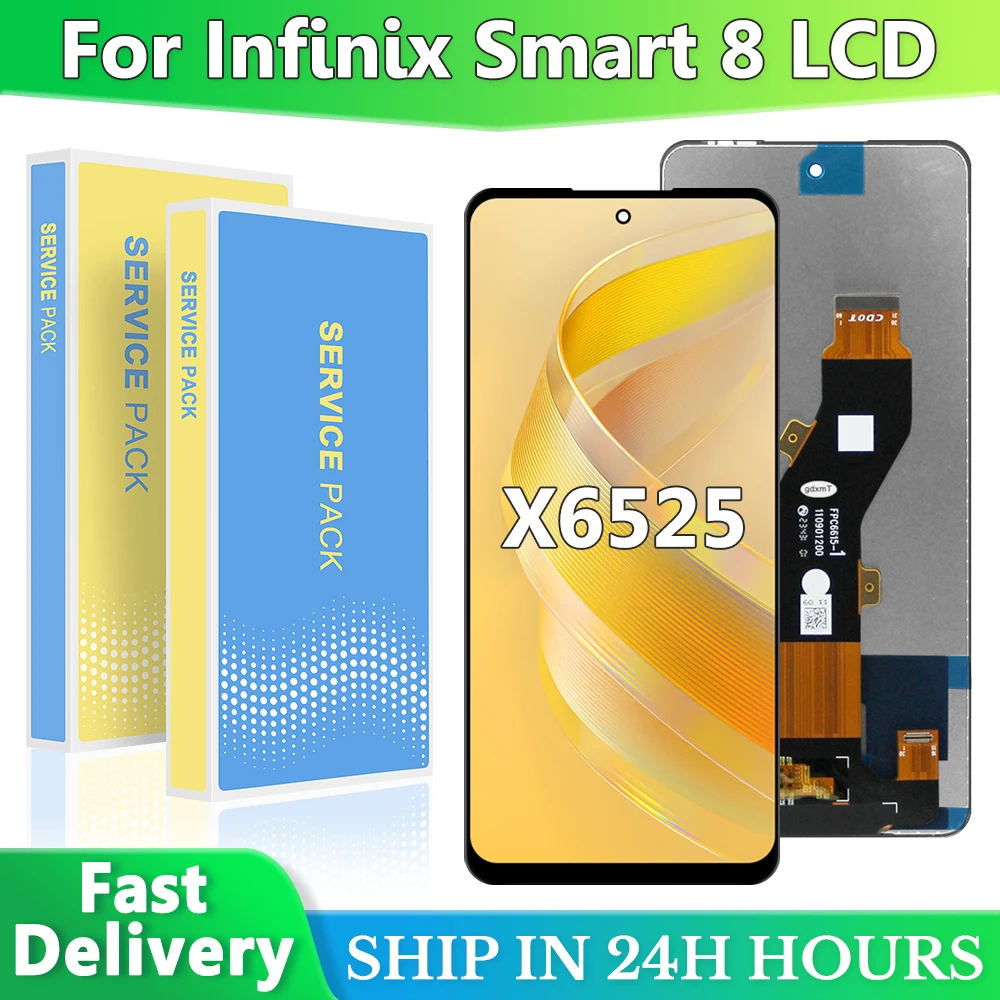 

ЖК-дисплей 6,6 дюйма для Infinix Smart 8, детали для ремонта экрана Infinix Smart 8 X6515
