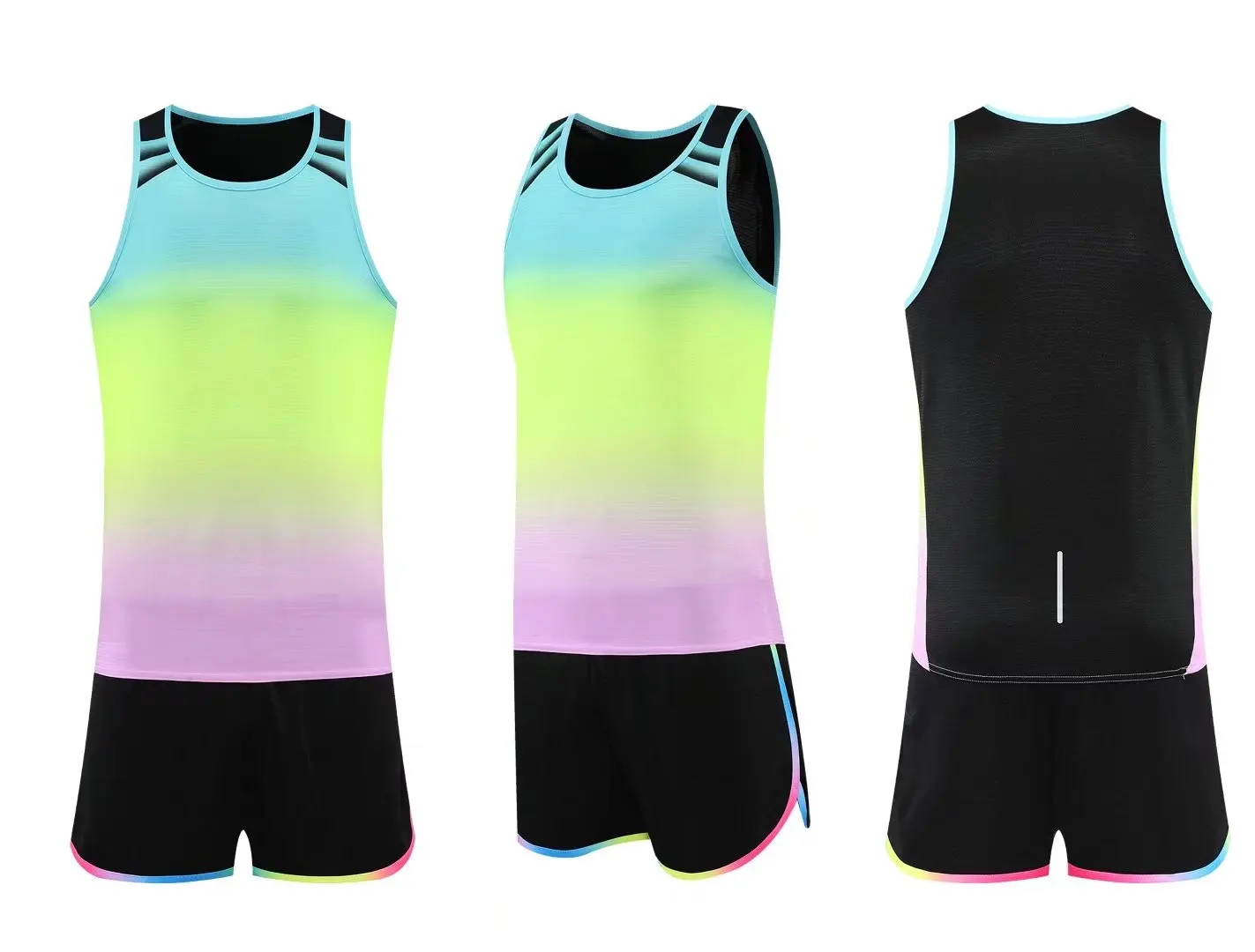 Men Women Jogging suit running Sets Marathon jogging Track and field Clothing Summer Men's Set 2pcs Outfits Sleeveless T-Shirt