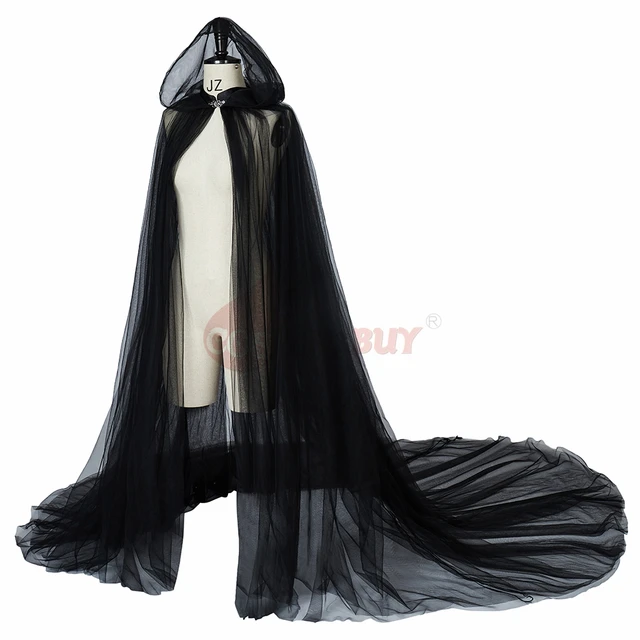 Halloween vampire costume adult masquerade Party Death cape Black cape  cosplay witch long skirt