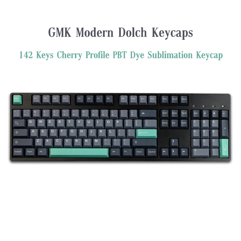 chaves gmk moderno dolch keycaps cereja perfil pbt tintura sublimação teclado mecânico para mx switch
