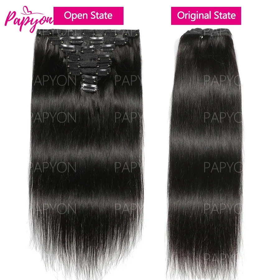 Clip in Hair Extension Human Hair 22 24 26 28 Pouces Extension Clip Cheveux Humains Extensions Cheveux Livraison 3 Jour France