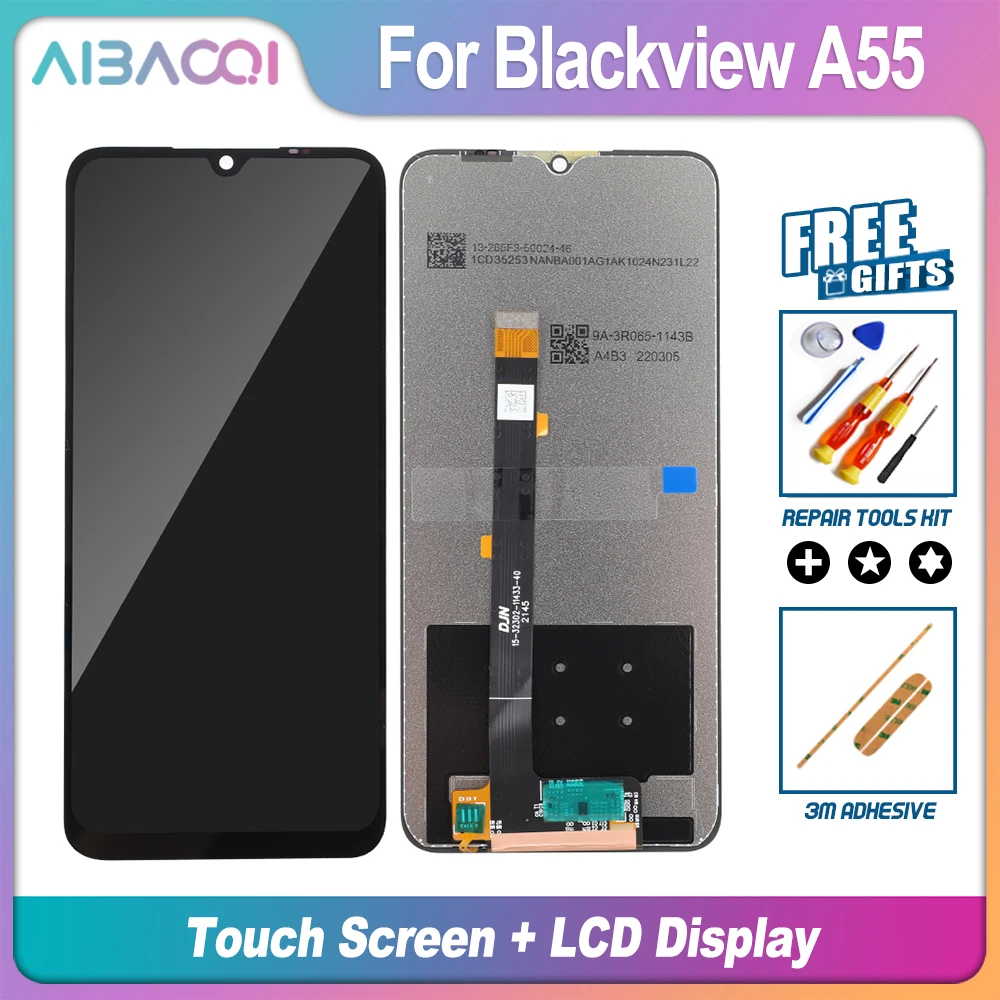AiBaoQi LCD  ġ ũ Ÿ,  ÷  , ȵ̵ 11,  A55, A55 ο, 720x1600, 6.5 ġ, ǰ