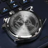 HNATUY Relogio Masculino Men Watches Sports 5bar Waterproof Watch Stainless Steel Case Luxuri Chronograph Quartz Watch Clock 5