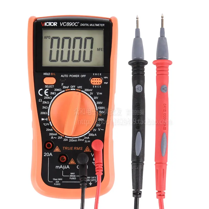 

Victory digital multimeter VC890D/890C + temperature measurement backlight VC890E anti-burn shutdown plus 2000uF