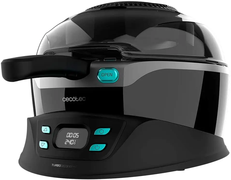 Oil Free 5.5L Cecotec cecofy Full InoxBlack 5500 Pro Air Fryer with  accessories. 1700 W