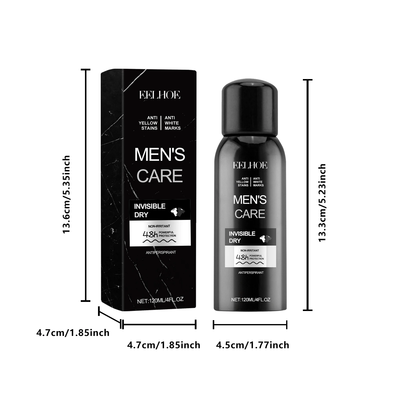 EELHOE Men Antiperspirant Spray Anti Yellow Stains Refreshing Anti White Marks Lasting Fresh Fragrance Remove Sweat Odor Spray