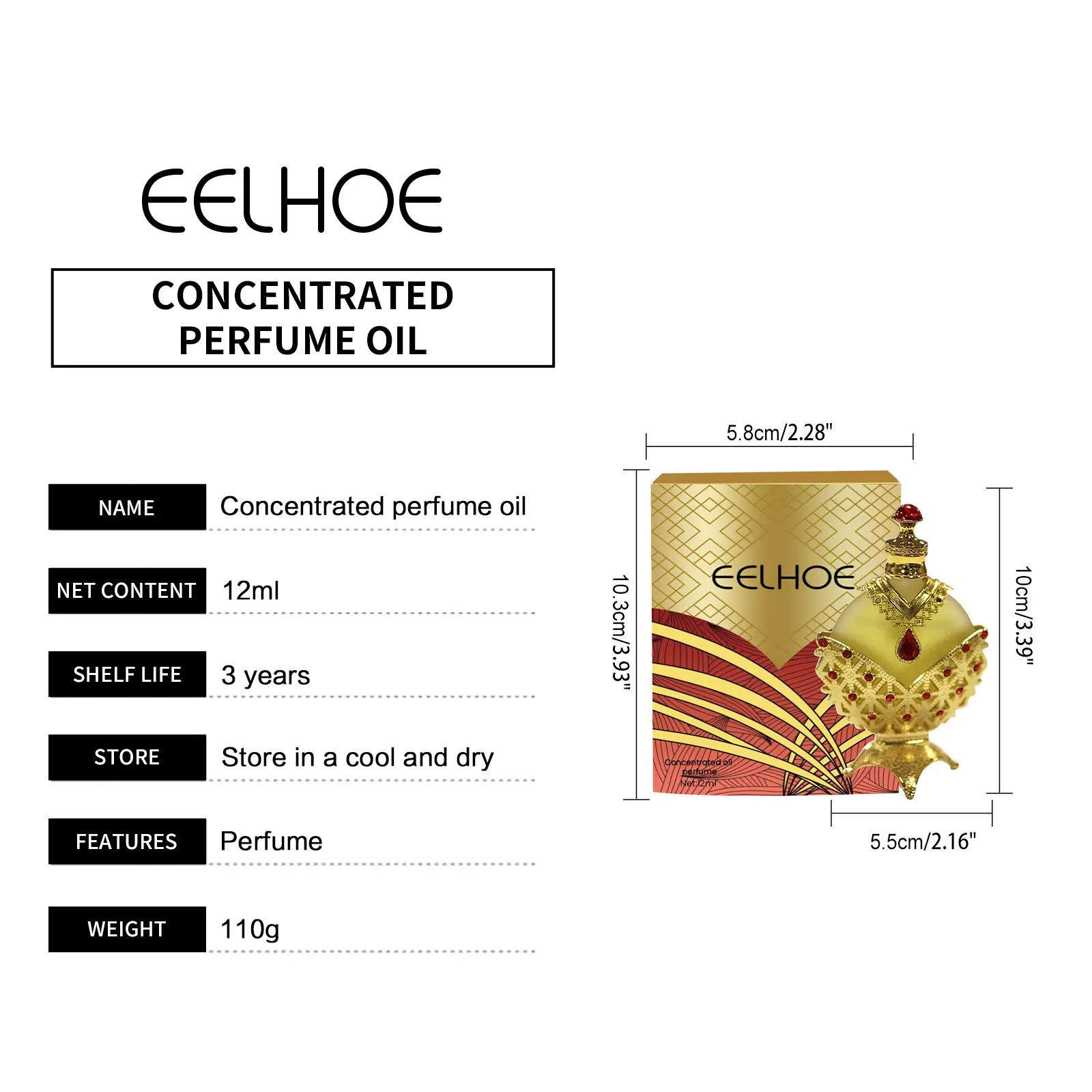 Eelhoe 12ml Long Lasting Fragrance Air Refresher Oil Couple Dating Light Aroma Flirting Seduction Charming Air Refreshing Oil