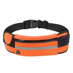 Universal Running Belt and Phone Holder - Stylish Waist Pouch (Orange)