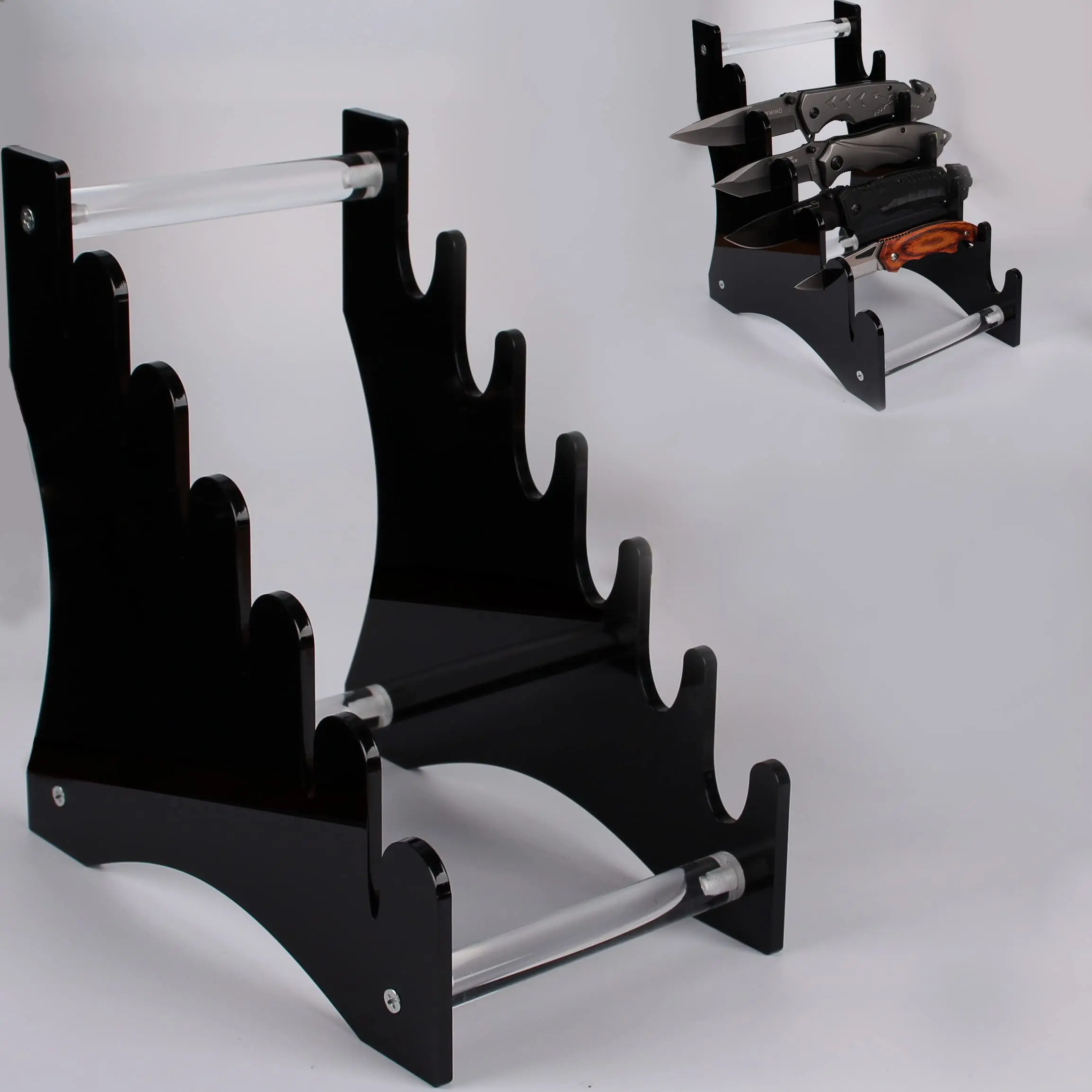 KnivesDisplayStandAcrylicClearCountertopCutleryStorageKnife