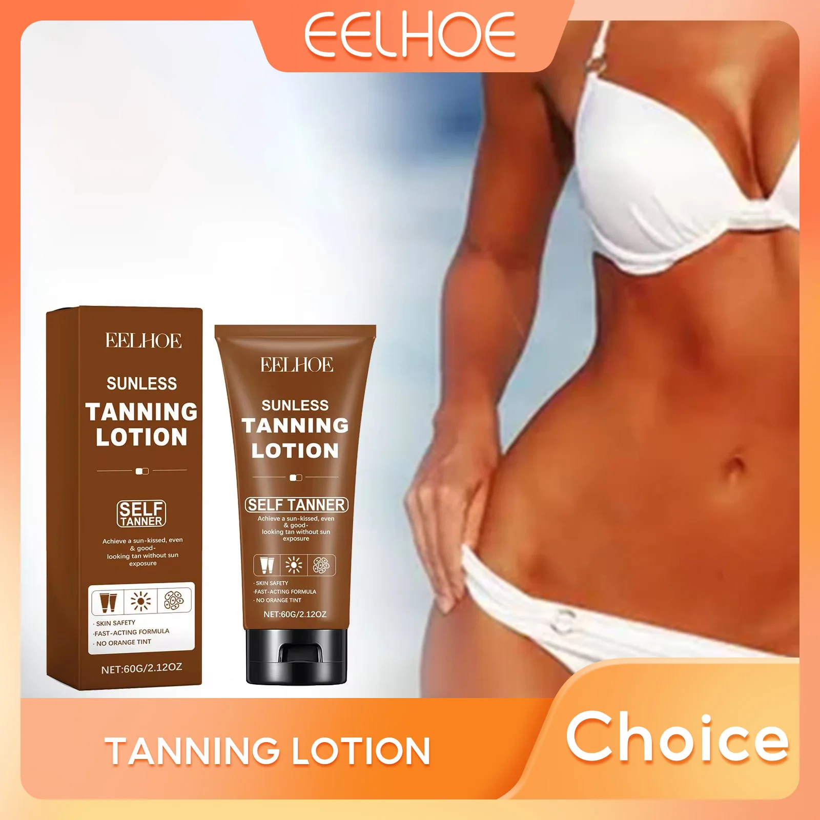 EELHOE Self Tanner Lotion Tanning Cream Sunbed Accelerator